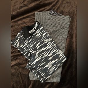 Nike 1 pair/ Underarmour 2 pairs of leggings size small